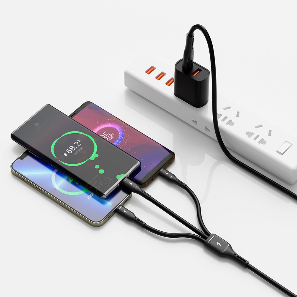 Wiwu Wi-C046E Starlink Serisi 3in1 USB-C to Lightning – Type-C – Micro Şarj ve Data Kablosu 60W 1.2M Wiwu Wi-C046E Starlink Serisi 3in1 USB-C to Lightning – Type-C – Micro Şarj ve Data Kablosu 60W 1.2M